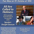 Video Recording of March Men’s Night Talk “All Are Called to Holiness”