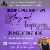 Recording : Lent Mission Series 2025 Night 4 – Mary and Hope – Sr. Therese Touma